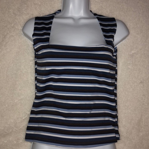 Rave City Tank top Career Top Dress Med Stretch 90s y2k Dead stock - Picture 2 of 6